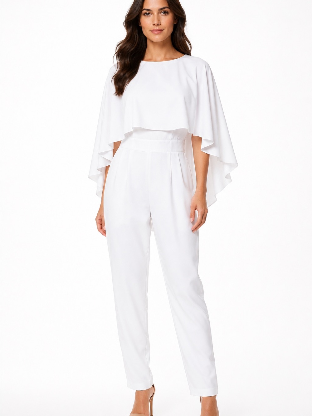 Orderplus Jumpsuit‎ Ruffled with Deep Plunged Back